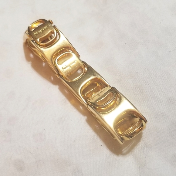 SALVATORE FERRAGAMO Gold Plated VALA Buckle LOGO Bracelet - Picture 6 of 8